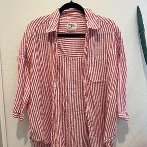 STRIPED BEACH COVER UP